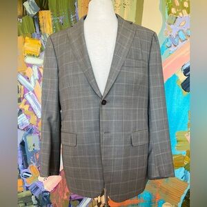 ISAIA Napoli men’s checkered brown suit sciammeria 150’s 52